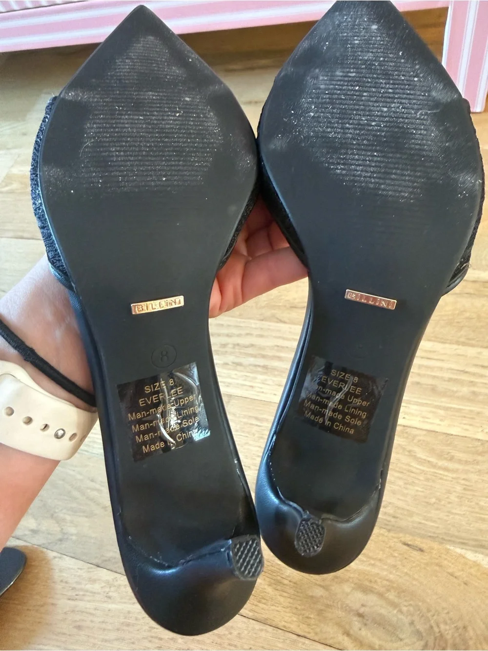 Billini Black Everlee Heel Size 8